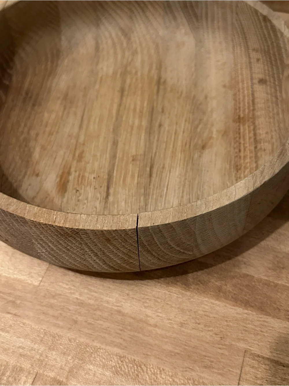 Crate & Barrel Aaron Probyn Rustic Wooden Bowl - Picture 3 of 6